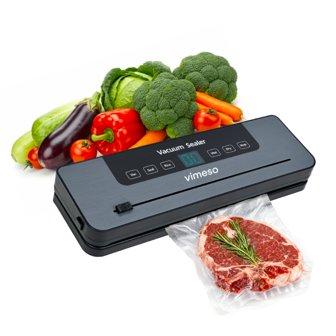 Aparat de vidat și sigilat alimente VIMESO pe fundal alb